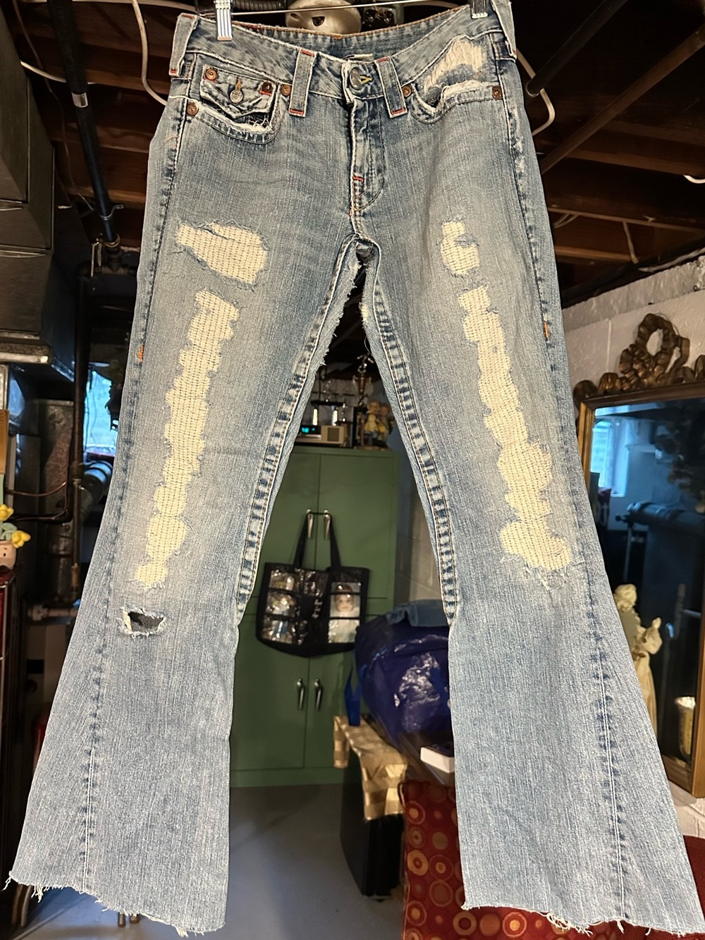 Lucky Brand Light Blue Distressed Flare Jeans